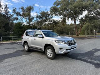 2018  Toyota Landcruiser Prado GXL SUV (Silver Pearl) Pre-Owned Car Thumbnail